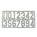 Numerki na ule plastikowe, duże szare