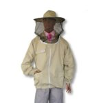 Bluza pszczelarska z kapeluszem rozpinana beżowa