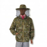 Bluza pszczelarska z kapeluszem rozpinana moro